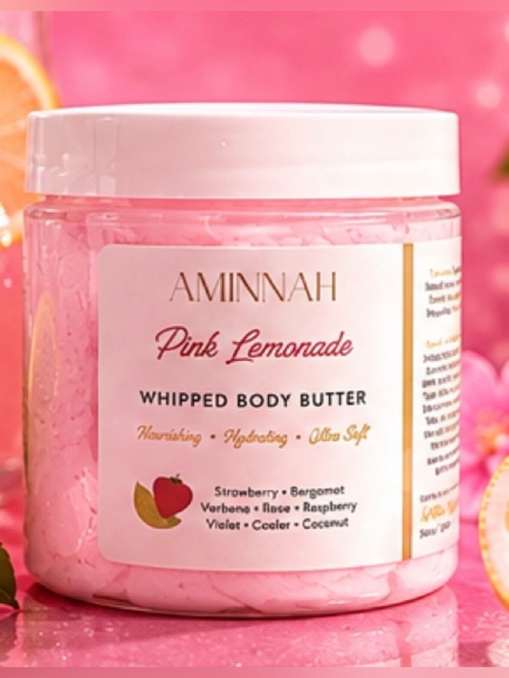 Aminnah Pink Lemonade Whipped Body Butter - Picture 2 of 3